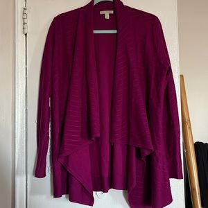 Magenta open cardigan